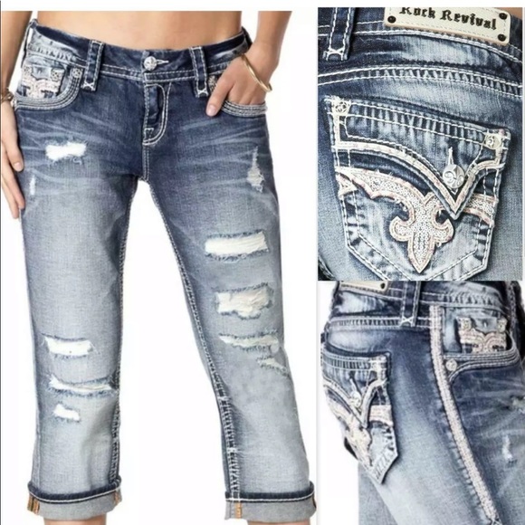 rock revival capri jeans